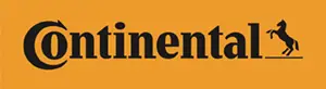 The image showcases the Continental logo in bold black text against an orange backdrop, with a horse rearing up beside it. Known for being a top tire brand, their superior tire designs are easily recognizable just like this iconic logo. Superior Tire: Tire Shop and Auto Repair Near Me | Barrie | Danforth | Downsview | Markham | Mississauga | Oak Ridges | Scarborough | Thornhill | Toronto | https://superiortire.ca/