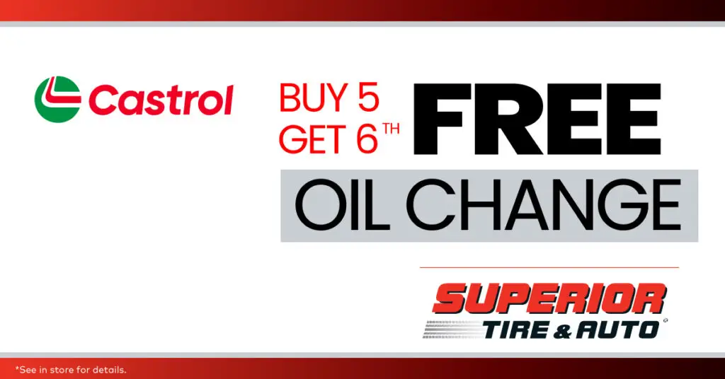 Buy 5 Oil Changes, Get the 6th Free