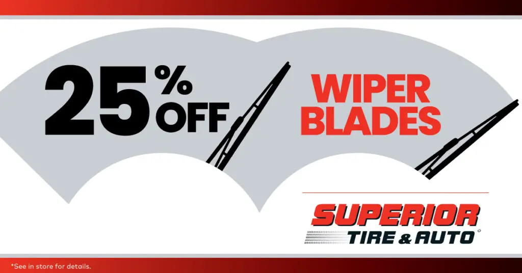 25% Off Wiper Blades